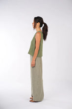 Load image into Gallery viewer, MONTAIGNE French Linen Green Gingham Skirt green gingham