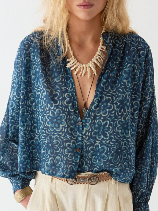 Oceano Mare Gaia Blouse Indigo Soul