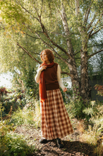 Load image into Gallery viewer, French Linen Culottes in Clay Check
