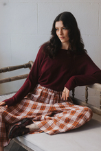 Load image into Gallery viewer, French Linen Culottes in Clay Check