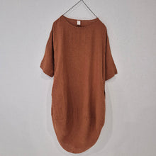 Load image into Gallery viewer, Scallop casual linen dress