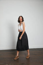 Load image into Gallery viewer, Italian Linen Eva Tulip Skirt French Navy