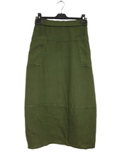 Load image into Gallery viewer, Italian Linen Eva Tulip Skirt Forest Green