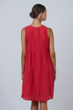 Load image into Gallery viewer, Classic Tank Dress with Pin Tuck Detail Chilli
