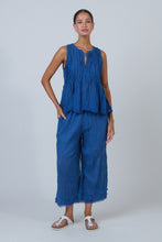 Load image into Gallery viewer, Tank Tee with pin tuck detail Cycladic