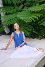 Load image into Gallery viewer, Tank Tee with pin tuck detail Cycladic