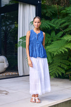 Load image into Gallery viewer, Tank Tee with pin tuck detail Cycladic