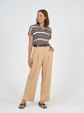 Load image into Gallery viewer, Rush Bamboo Short Sleeve Collared Polo Top - Stripe