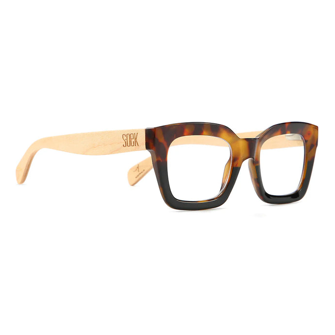ZAHRA TOFFEE Wooden Blue Light Blocking Magnifying Reader +2