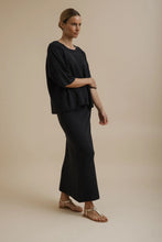 Load image into Gallery viewer, Retreat Cotton Twist Skirt Deep Ocean