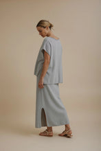 Load image into Gallery viewer, Retreat Cotton Twist Skirt Sky