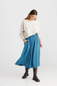 Sofia Skirt Blue Steel