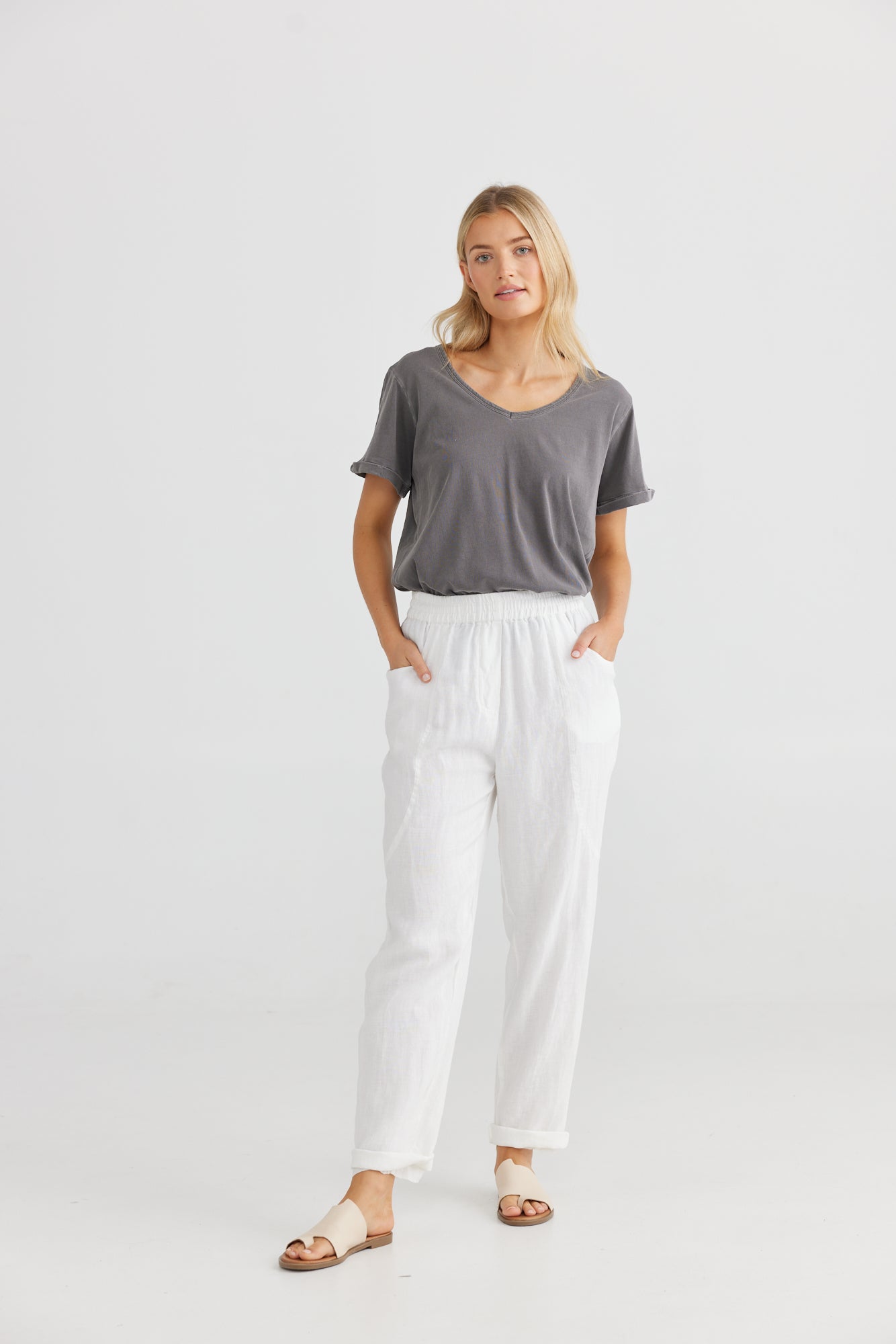 Amalfi Pants - White