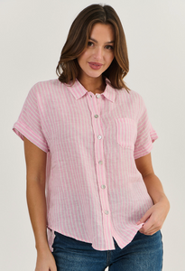 Classic Short Sleeve Shirt - Rayure Pastel