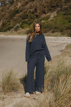 Load image into Gallery viewer, Winter Retreat Merino Cotton Pullover Lake