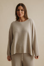 Load image into Gallery viewer, Winter Retreat Merino Cotton Pullover Wheat
