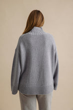 Load image into Gallery viewer, Elevate Mock Merino Cashmere Pullover Ocean