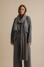Load image into Gallery viewer, Winter Retreat Merino Cotton Wrap Ash