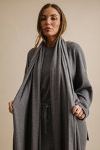 Load image into Gallery viewer, Winter Retreat Merino Cotton Wrap Ash