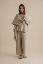 Load image into Gallery viewer, Winter Retreat Merino Cotton Wrap Wheat