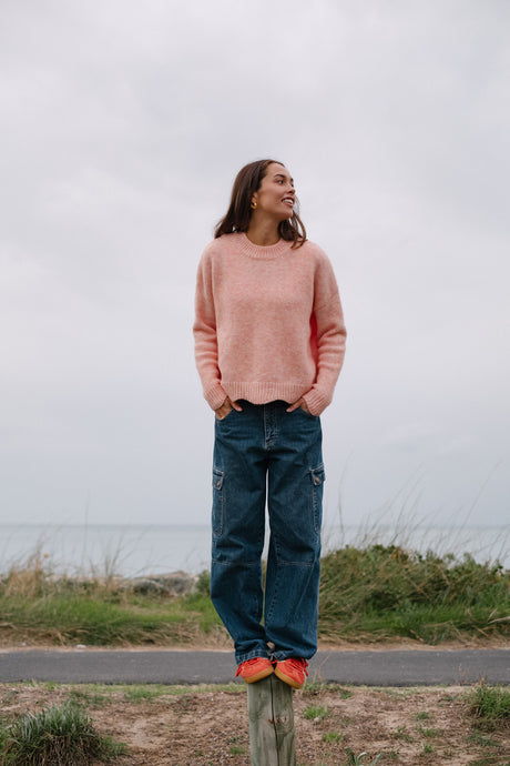 Scallop Jumper Peach