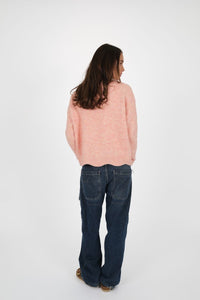Scallop Jumper Peach