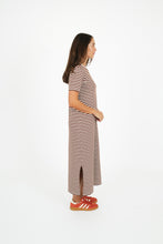 Load image into Gallery viewer, Voyage Striped Dress Brown