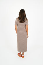 Load image into Gallery viewer, Voyage Striped Dress Brown
