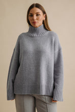 Load image into Gallery viewer, Talamaya Elevate Mock Merino Cashmere Pullover Ocean