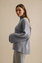Load image into Gallery viewer, Talamaya Elevate Mock Merino Cashmere Pullover Ocean