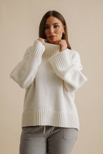 Load image into Gallery viewer, Talamaya Elevate Mock Merino Cashmere Pullover cream