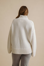 Load image into Gallery viewer, Talamaya Elevate Mock Merino Cashmere Pullover cream