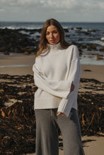 Load image into Gallery viewer, Talamaya Elevate Mock Merino Cashmere Pullover cream