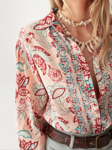 Tito Blouse Shrimp Tropicana
