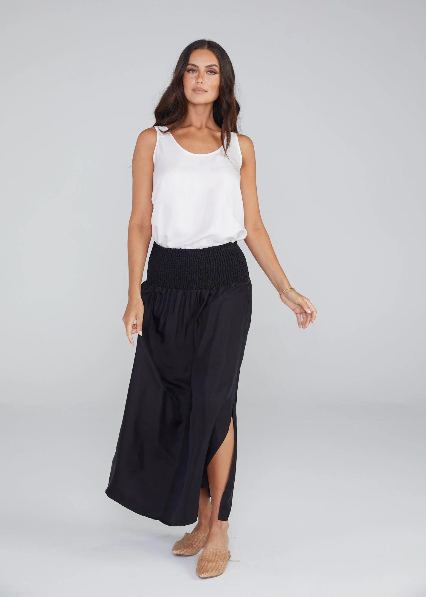 Lily Silk/Bamboo Maxi Skirt