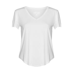 Veronica V Neck Tee - White