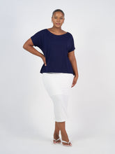 Load image into Gallery viewer, Wilde Bamboo Box Fit Tee - Navy