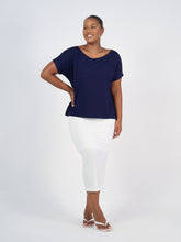 Load image into Gallery viewer, Wilde Bamboo Box Fit Tee - Navy