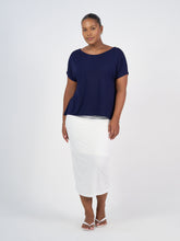 Load image into Gallery viewer, Wilde Bamboo Box Fit Tee - Navy