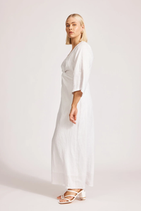 eb & ive Miramar Twist Maxi Dress white