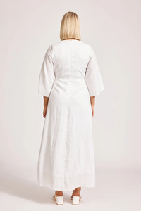 eb & ive Miramar Twist Maxi Dress white