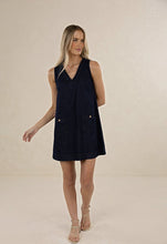 Load image into Gallery viewer, Ivy Denim Shift Dress Dark Blue