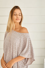 Load image into Gallery viewer, Kauai Pointelle Poncho-Argent
