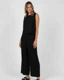 Load image into Gallery viewer, Fleetwood Linen Pant Black