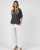 Fleetwood Linen Pant White