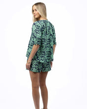 Load image into Gallery viewer, Fleur Blouse Mint/Navy