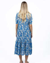 Load image into Gallery viewer, Fleur Midi Dress Blue/Stone