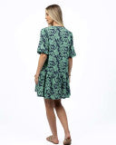 Load image into Gallery viewer, Fleur Smock Dress Mint/Navy