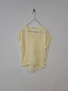 Plain Italian Linen Tee - Siena