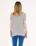 Load image into Gallery viewer, Geneva Tee Blue/Red Stripe